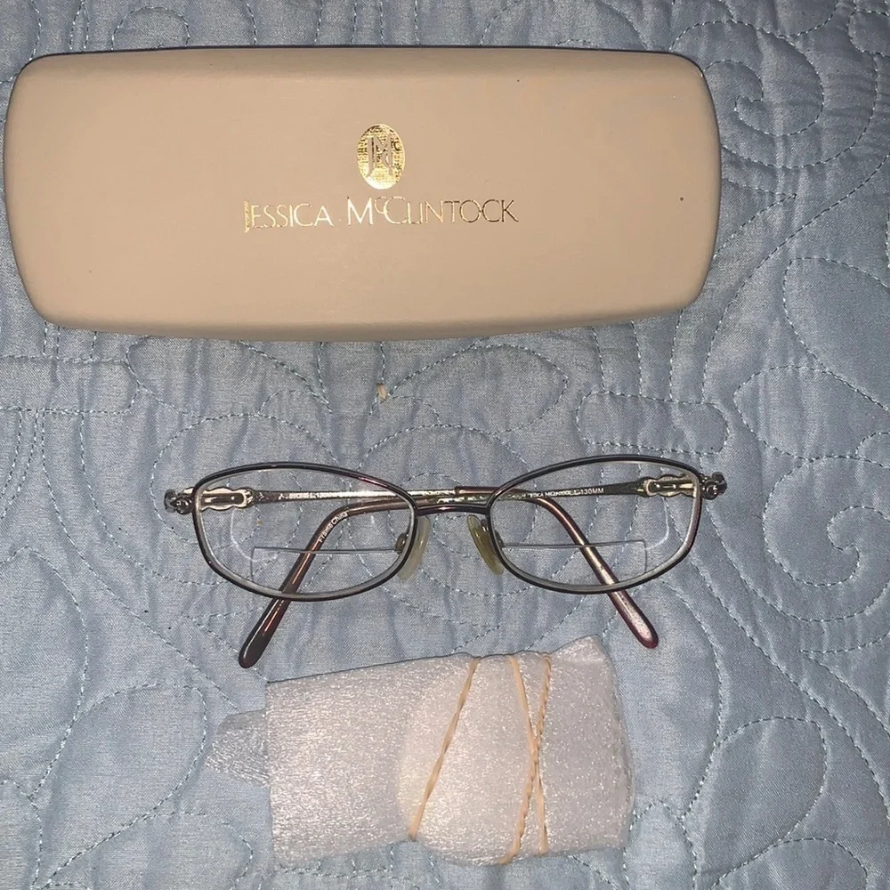 Jessica McClintock JMC Eyeglass Frame only Wine Color - Picture 1 of 13